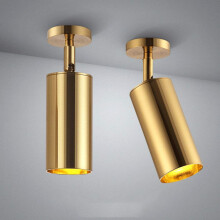 360Adjustable Mounted Ceiling Spotlight GU5 Socket, Copper Finish Spotlights, IP20, 60x160mm, Bulb Not Included