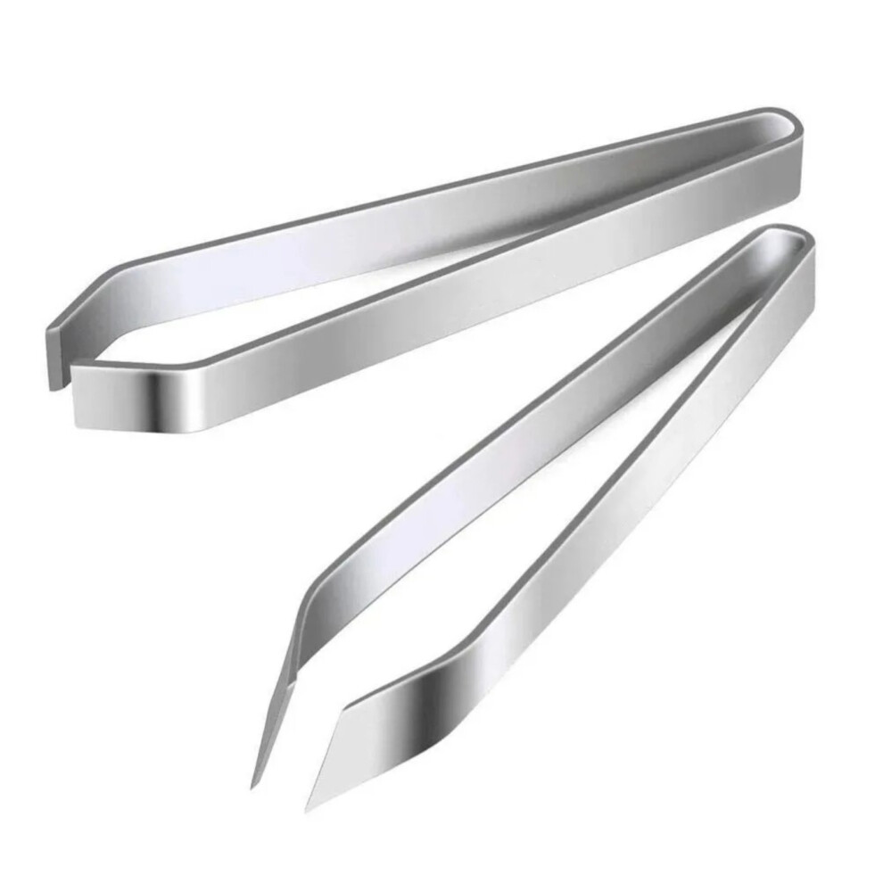 Stainless Steel Fishbone Tweezer, Fishbone Pincer For Delicate Seafood Handling, Bevel-Edged Tips And Polished Finish For Smooth Operation, Precision 9155353462775