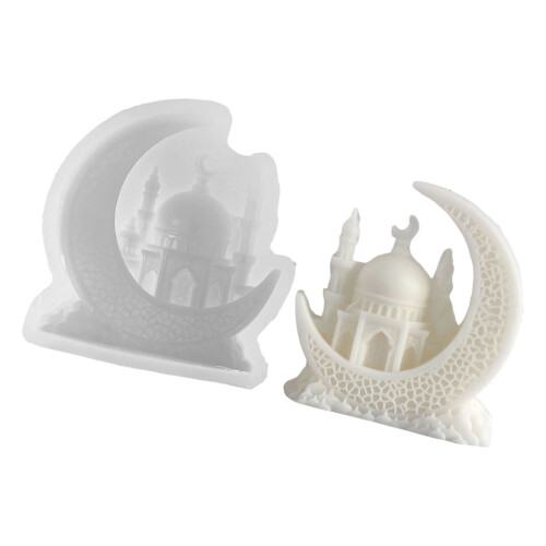 Flexible Moon Silicone Candle Mold Dishwasher Safe-5442