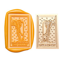 Tarot Themed Pattern Stamp Head Rectangular shape-Hermit