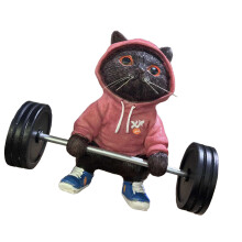 Cats Figurines Statues Home Decors Gifts for Cats Lovers-Red