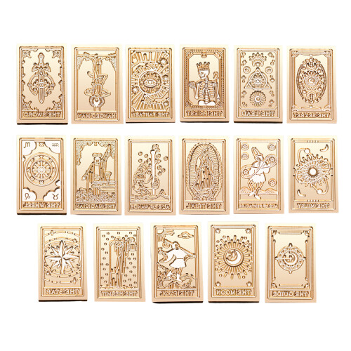 Tarot Themed Pattern Stamp Head Rectangular shape-Hermit 2