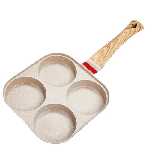 Omelette Pan Thickened 4 Holes NonStick For Eggs Ham Breakfast Grilled Steak