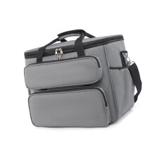 Handheld Sewing Storage Pouch Multi Division Oxfords-Light Grey