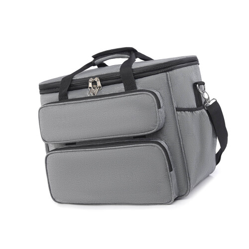 Handheld Sewing Storage Pouch Multi Division Oxfords-Light Grey