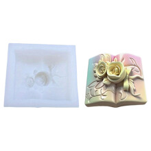 Silicone Candle Mould Florals Book Theme For Craft And-XQ7428