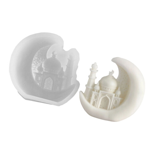 Reusable Heat Resistant Moon Candle Casting Mold None-5443