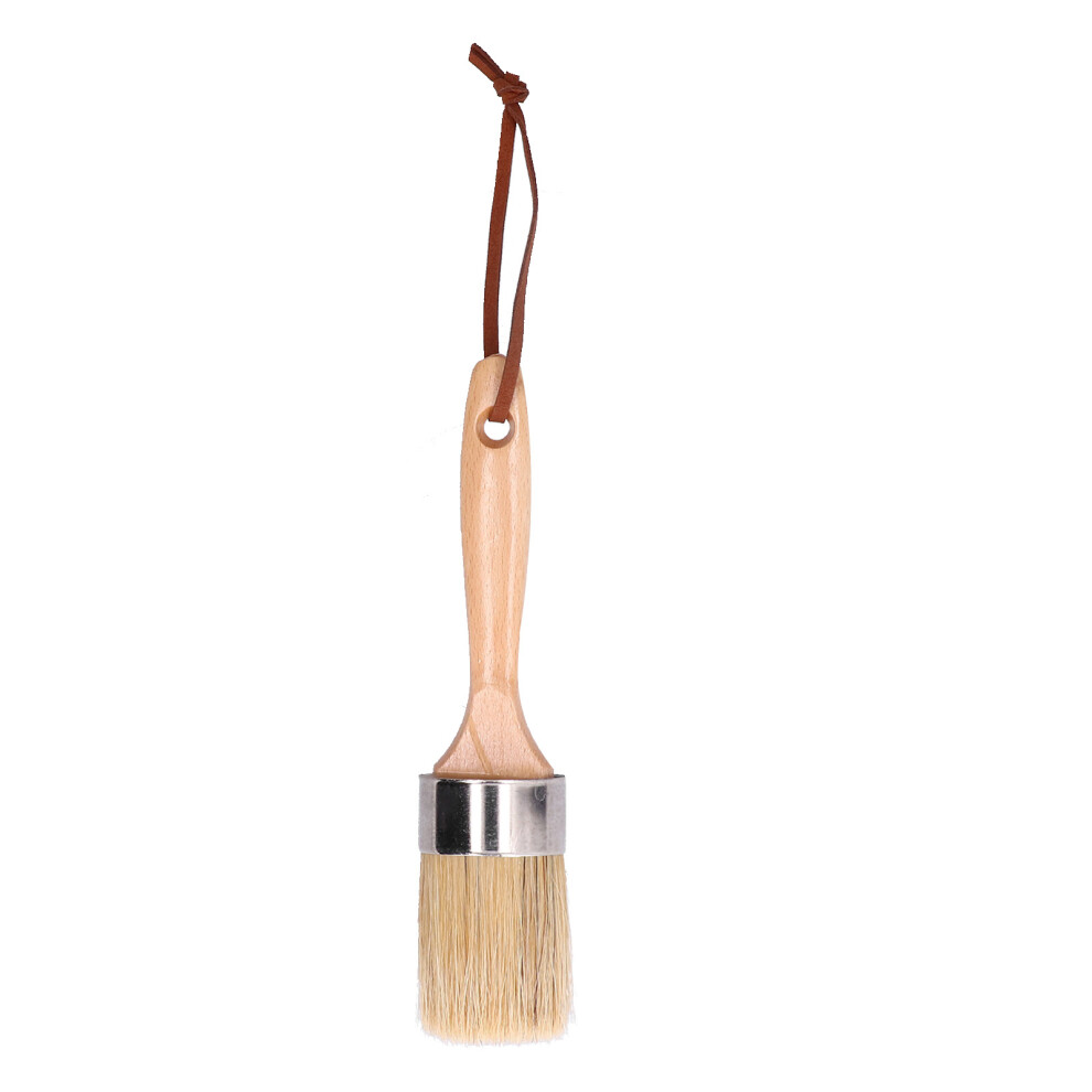 Natural Bristle Brushes, Chalk Paint Brushes For Furniture Wax, Ergonomically Designed No Shedding Paint Brushes, 2-Inch Size For Enhanced Control In 9198585846487