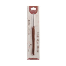 Ergonomic Grip Stainless Steel Crochet Hook Wooden-Cstyle