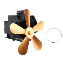 Holzofenventilator für die Hausheizung, wandmontiert, wärmebetrieben, 5-Blatt-Ventilator mit eigener Wärmeerzeugung, geräuscharmer und