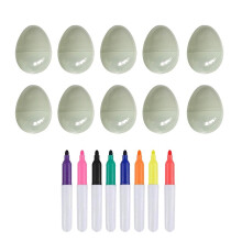Coleção de Artesanato de Páscoa: Conjunto de Ovos Divertidos Pintados à Mão com Marcadores de Aquarela, Ideal para Fotos e Atividades Iluminadas