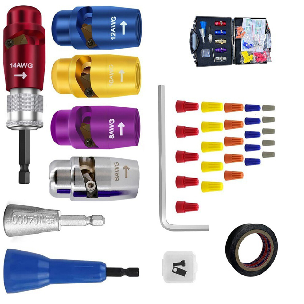 Convenient Wire Twisting And Stripper For Drill, Easy To-35Pcs 7696000692425
