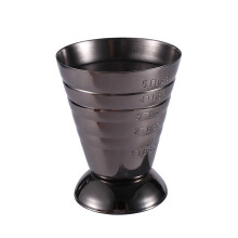 Messbecher für Bar und Küche, Cocktail-Jigger aus Edelstahl mit klarer Skala in Unzen, Millilitern und Esslöffeln, verschleiß- und