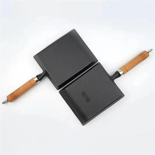 Japanese Style Thickened Cast Iron Frying Pan No Coating Rectangular Omelette Pan Mini Size Heat Resistant 1