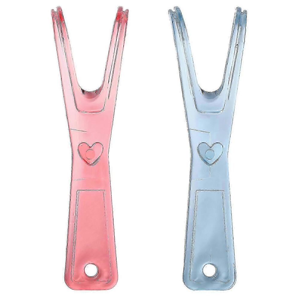 2pcs Dental Floss Holder Dental Flosser Plastic Floss Dispenser Dental Floss Replacement Rack