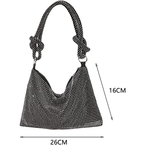 Τσαντάκια με στρας για γυναίκες, κρυστάλλινη τσάντα τσαντάκι με λαμπερό σχέδιο
