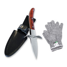 Oysterkniv med säkerhetsdesign, skärtåliga handskar, integrerat skalningsset med bärbar storlek och halkfritt grepp, ergonomiskt handtag Oyster