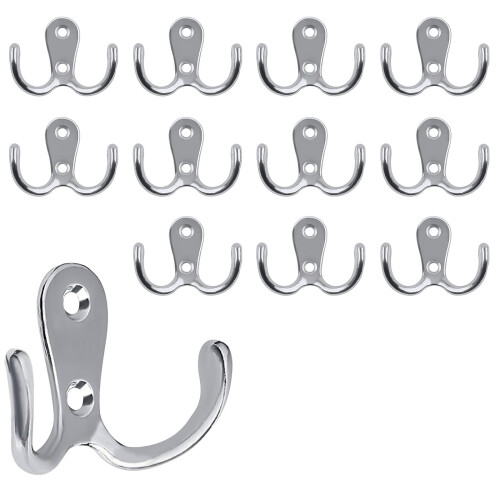 Γάντζοι για κούπες καφέ Robe Hooks, επιτοίχιοι γάντζοι με διπλή ακίδα, vintage εμφάνιση