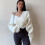 Off-Shoulder Cross-Shoulder Irregular Sweater 4