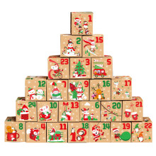 Caixas de presente de Natal dobráveis, em cartão resistente para garantir qualidade.