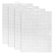 4 PCS 14 Count Plastic Mesh Canvas Sheets for Embroidery, White Plastic Needlepoint Canvas (8 X 11