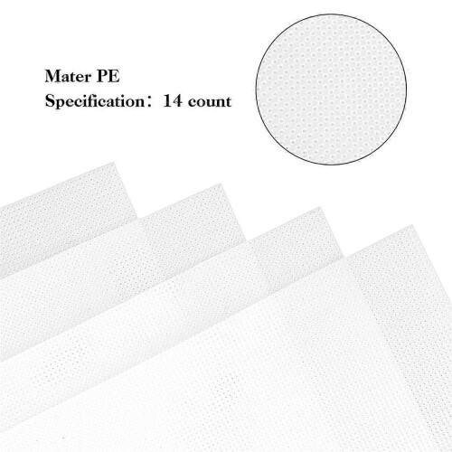4 PCS 14 Count Plastic Mesh Canvas Sheets for Embroidery, White Plastic Needlepoint Canvas (8 X 11 2