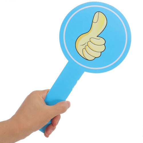 Voting Tools 4Pcs Thumb Up Thumb Down Paddles Assorted Color For Voting Judging Supply 2