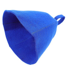 Hat For Sauna Wool Sauna Hat Fashionable Design Water Absorption Quick Dry Round Blue 35.00X23.50X1.00CM 2Pack