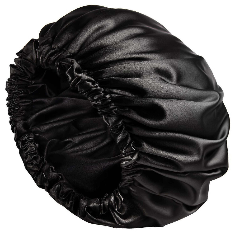 Satin Bonnet Sleep Bonnet Cap - Extra Large, Double Layer, Reversible, Adjustable Satin Cap for Slee