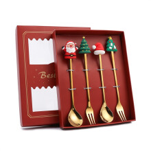 Vielseitig einsetzbare Weihnachtslöffel, rostfreie und langlebige Edelstahllöffel in niedlicher Weihnachtsform für ein dekoratives
