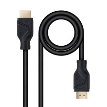 Cable HDMI 8K - Nano Cable - 0,5 m - 48 Gbps - 8K@60Hz - 4K@120Hz - HDR dinámico - eARC - 19 pines - Negro