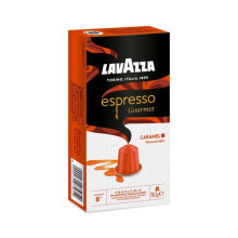Cápsulas de café aromatizado - Lavazza - Espresso Gourmet Caramelo - Compatibles con Nespresso - 100% arábica - Intensidad 8/13