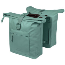 Sacoche de vélo étanche - Basil B.V. - 41 l - Vert - Imperméable - Réfléchissant - Matériau recyclé - Fixation MIK