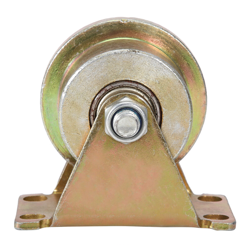Waterproof Galvanized Steel Caster With Bracket, Heavy Duty V-Groove Caster For Industrial Machine Rail Wheel, Smooth Running, Noiseless Operation, Ea 9198585848498