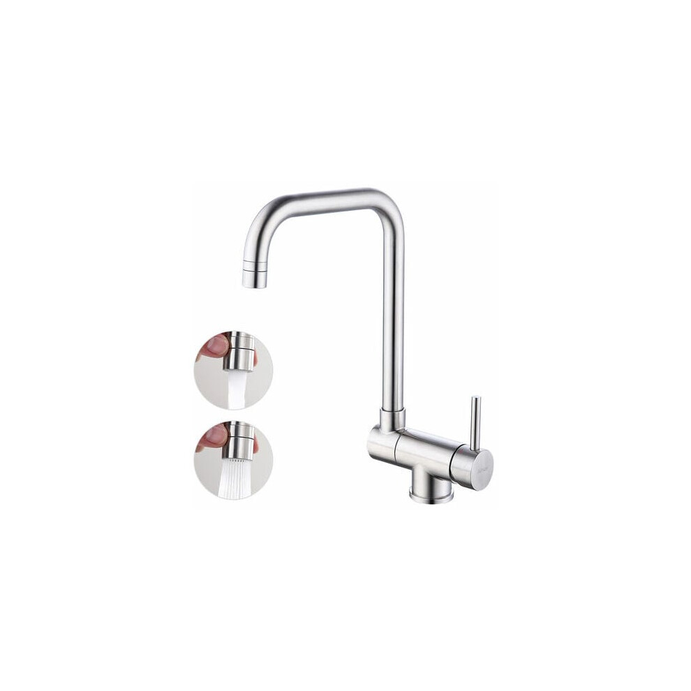 Folding Kitchen Faucet With Bubbler Outlet Design, Brushed Nickel Faucet, Lead-Free, Odorless For A Safe And Healthy Kitchen Environment 9135470050093