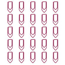 Clips de marque-pages en acier colorés, 25 pièces,-rose rouge
