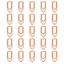 25 Stück Metall-Büroklammern, Buntstift-Flaggen-Design,-Orange