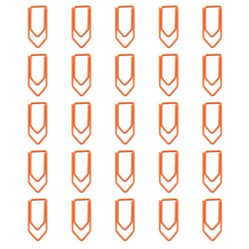 Creative Crayon Shaped Paper Clips Multipurpose Office-Orange