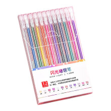 Glittergelpennenpakket Gekleurde glitterpennen,-12 kleuren