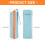 Zippered Design Pen Holders Storage Bag Stationeries-light blue 4