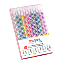 Glitter Gel Pen, 1.0mm Tip Large Capacity Colored-24 colors
