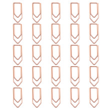 25pcs Crayon Shaped Metal Paper Clips Colorful Office-rose gold