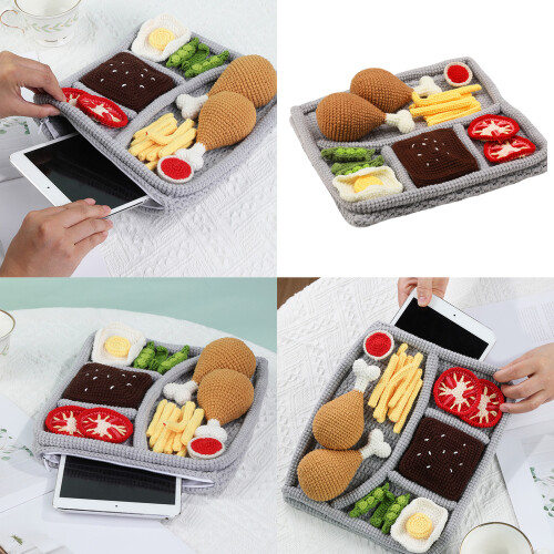 Food Tray Laptop Case Crochet Set with Step-by-Step Instruction 1