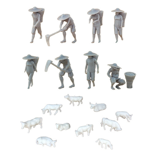 Resins Farm Keeper Model Mini Farmer 1/87 Scale for-Style B 1