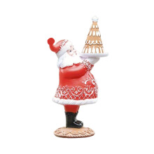 Gingerbreads Santa Couple Resins Figurine Statue Christmas-A