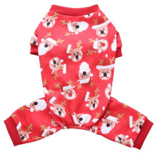 Dog Dress Christmas Santa Cloth Puppy Outfit Cosplay-Elk S