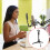 Trépied de bureau en métal-Support de microphone sur trépied 3