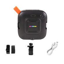 Lumière de remplissage de téléphone portable Rechargeable,-Noir