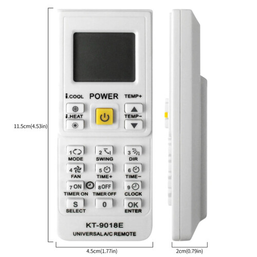 Télécommande de climatiseur KT9018E, avec Signal longue portée, 2