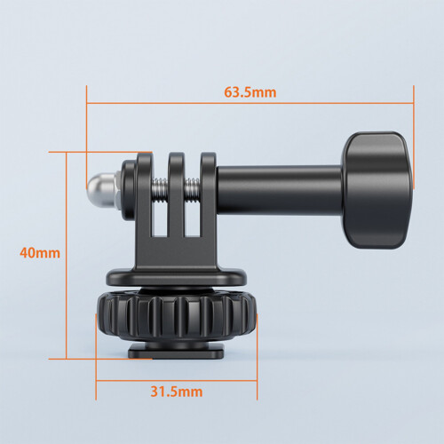 Compactly Cold Shoe Mount Adapter Base For Sports Cameras 1